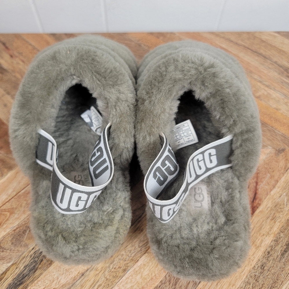 Ugg Fluff Yeah Slipper Slides Burnt Olive Green S… - image 6